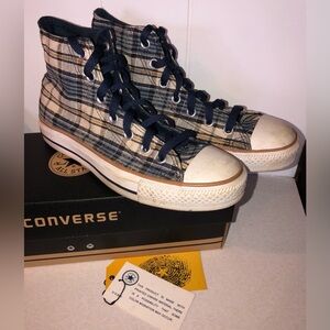 Vintage Converse Chuck Taylor All Star Plaid High Top Women’s Size 8 w/ Box